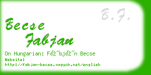 becse fabjan business card
